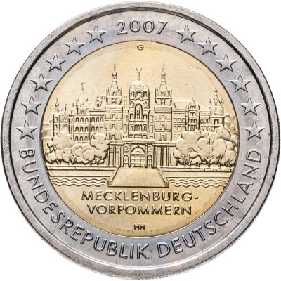 купить Германия 2 евро (euro) 2007 "Федеральные земли Германии: Мекленбург - Передняя Померания"