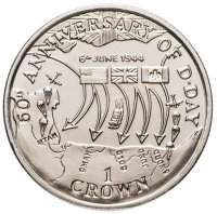 купить Остров Мэн 1 крона (crown) 2004 "60 лет Высадке в Нормандии"
