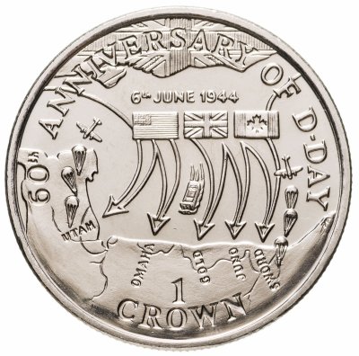 купить Остров Мэн 1 крона (crown) 2004 "60 лет Высадке в Нормандии"
