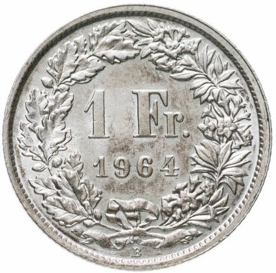 купить Швейцария 1 франк (franc) 1964