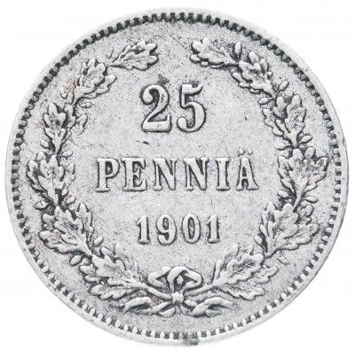 купить 25 пенни 1901 L, монета для Финляндии