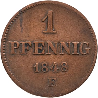 купить Германия, Саксония 1 пфенниг 1848