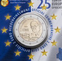 Купить Бельгия 2 евро 2019 «25-летие Европейского валютного института», в буклете на нидерландском языке