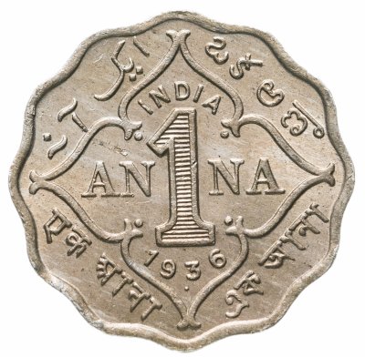 купить Британская Индия 1 анна (anna) 1936