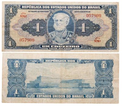 купить Бразилия 1 крузейро 1944