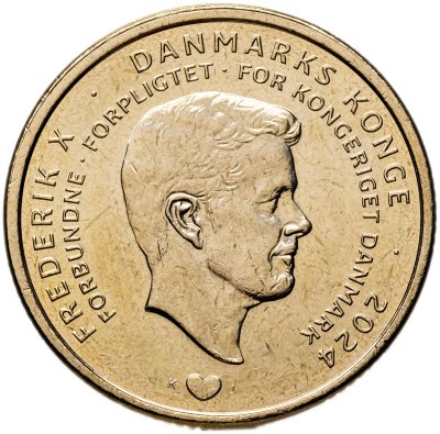купить Дания 20 крон 2024 Отречение королевы Маргрете II от престола