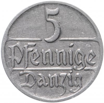 купить Данциг 5 пфеннигов (pfennig) 1923