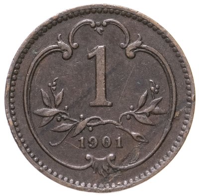 купить Австрия 1 геллер (heller) 1901