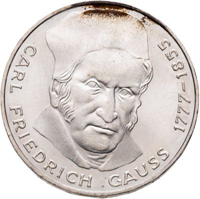 купить Германия 5 марок (deutsche mark) 1977 200 лет со дня рождения Карла Фридриха Гаусса