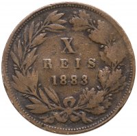 купить Португалия 10 рейс (reis) 1883