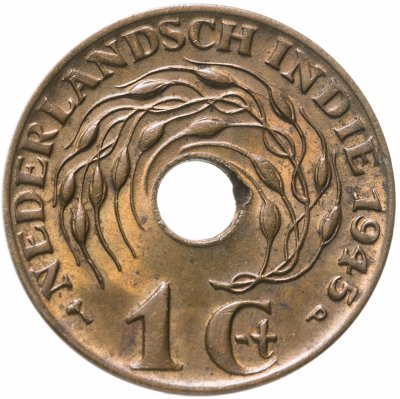 купить Голландская Ост-Индия 1 цент 1945 Р