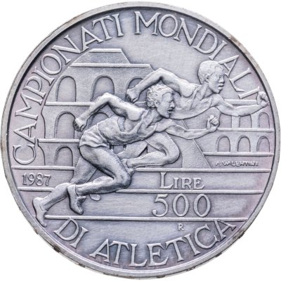 купить Италия 500 лир (lire) 1987 Чемпионат мира по лёгкой атлетике '87