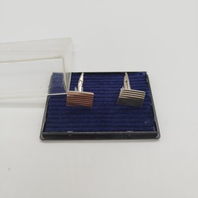 купить Запонки в оригинальном футляре, металл, пластик, ткань, СССР, 1980-1990 гг.