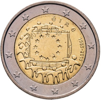 купить Ирландия 2 евро (euro) 2015 "30 лет флагу Европы"
