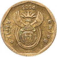 Купить ЮАР 20 центов (cents) 2004 надпись "Afrika Borwa"