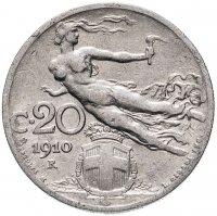 купить Италия 20 чентезимо (centesimi) 1908-1926