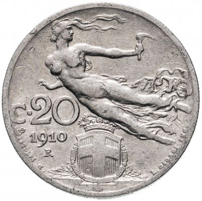 купить Италия 20 чентезимо (centesimi) 1908-1926