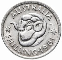 Купить Австралия 1 шиллинг (shilling) 1961