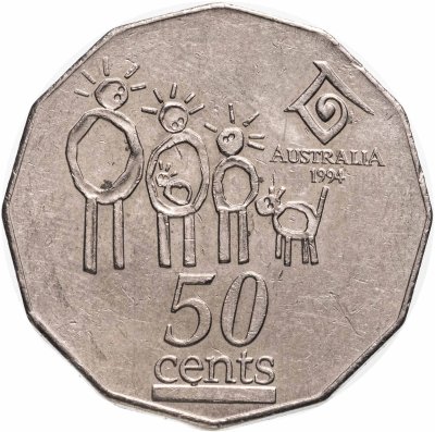 купить Австралия 50 центов (cents) 1994 "Международный год семьи"