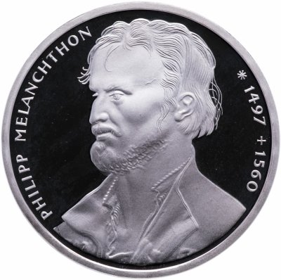 купить Германия 10 марок 1997 "500 лет со дня рождения Филиппа Меланхтона", случайный монетный двор