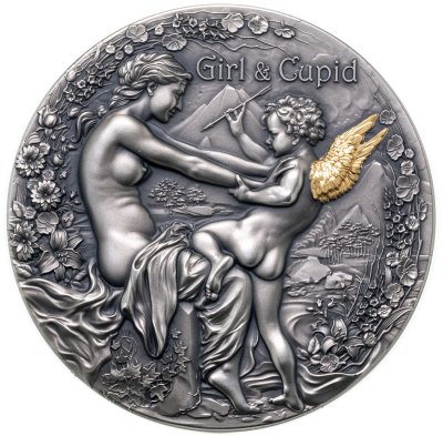 купить Камерун 2000 франков 2023 "Девушка и купидон" в футляре с сертификатом