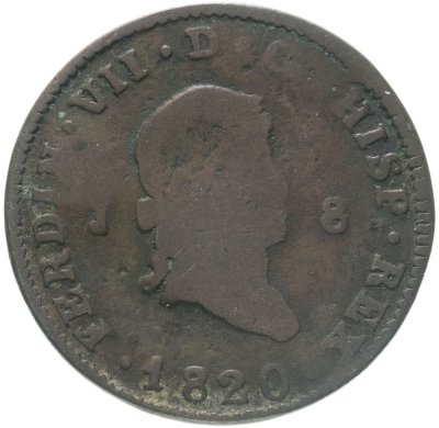 купить Испания 8 мараведи 1820