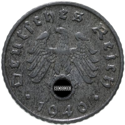 купить Германия, Третий рейх 5 рейхспфеннигов (reichspfennig) 1940, знак монетного двора: "D" - Мюнхен