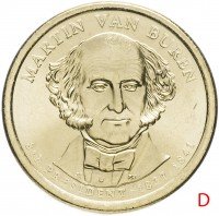 купить США 1 доллар 2008 D "8-ой Президент США - Мартин Ван Бюрен"