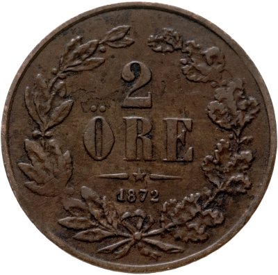 купить Швеция 2 эре (ore) 1872