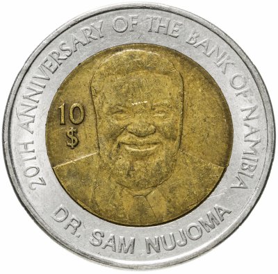купить Намибия 10 долларов (dollars) 2010 "20-летие Банка"