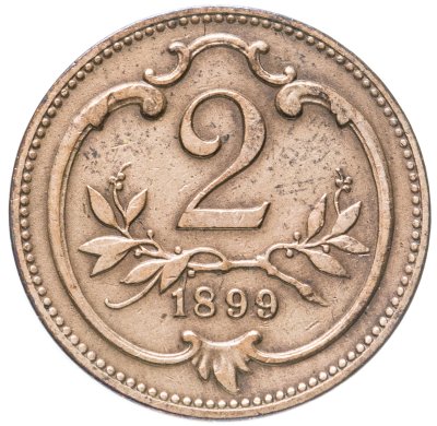 купить Австрия 2 геллера (heller) 1899