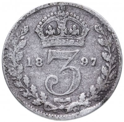 купить Великобритания 3 пенса (pence) 1897