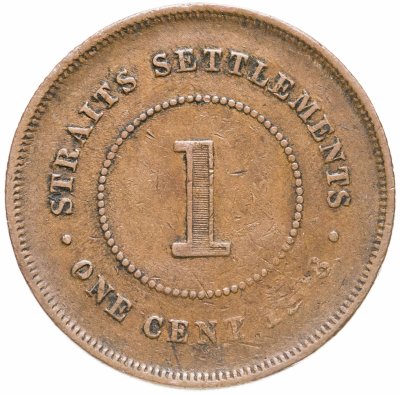 купить Стрейтс Сетлментс 1 цент (cent) 1908
