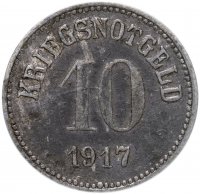 купить Германия (Фюрт) нотгельд 10 пфеннигов 1917
