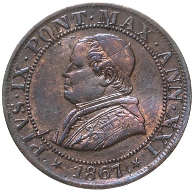 купить Папская область 1/2 сольдо 1867
