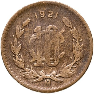 купить Мексика 10 сентаво (centavos) 1921