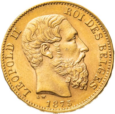 купить Бельгия 20 франков (francs) 1875