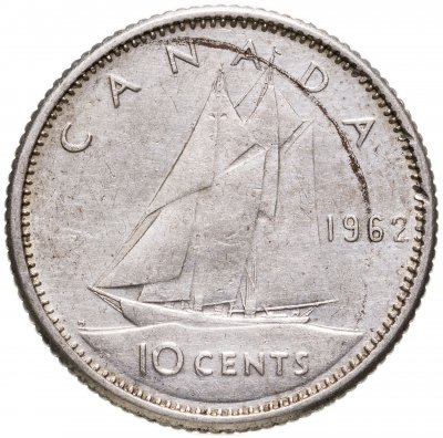 купить Канада 10 центов (cents) 1962