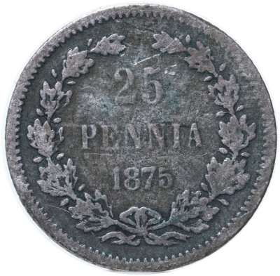 купить 25 пенни (pennia) 1875 S