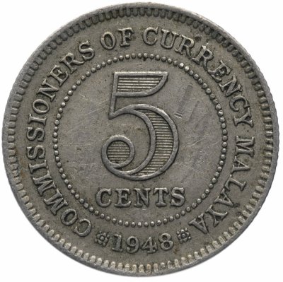 купить Малайя 5 центов (cents) 1948-1950, случайная дата