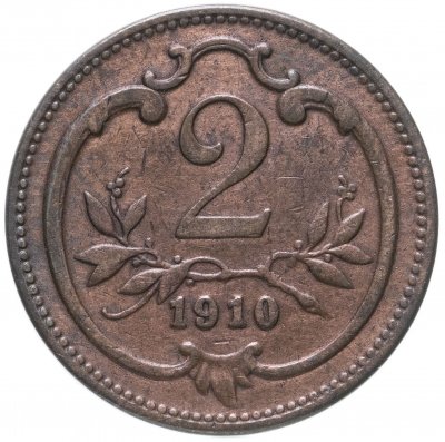 купить Австро-Венгрия 2 геллера 1910, монета для Австрии
