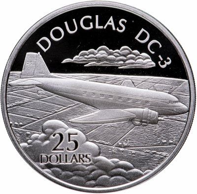 купить Соломоновы Острова 25 долларов (dollars) 2003 Самолёты - Дуглас DC-3 (Douglas DC-3)