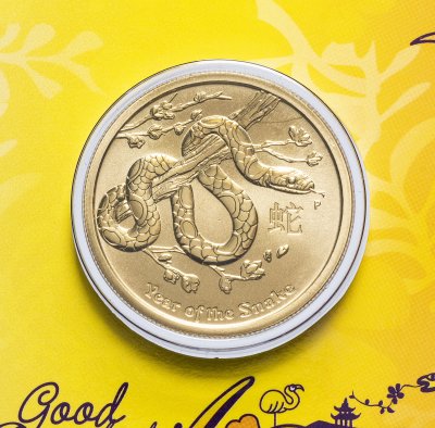 купить Австралия 1 доллар (dollar) 2013 "Восточный календарь - Год Змеи" (в конверте, с маркой)