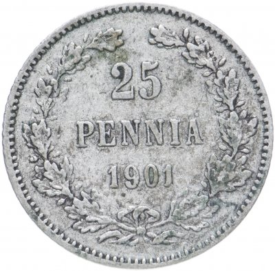 купить 25 пенни 1901 L, монета для Финляндии