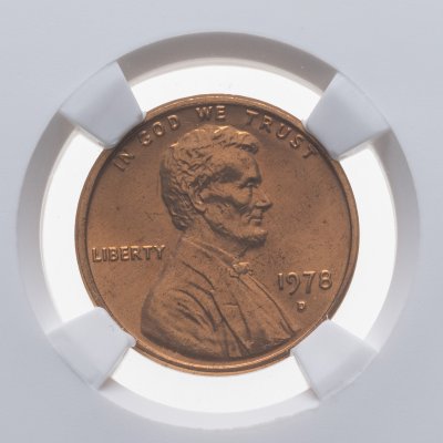 купить США 1 цент (cent) 1978 D "Lincoln Memorial Cent" в слабе DNC MS65