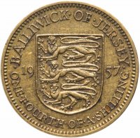 Купить Джерси 1/4 шиллинга (shilling) 1957