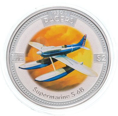 купить Острова Кука 2 доллара (dollars) 2006 "Воздушные гонки 1930-х - Supermarine S-6B"