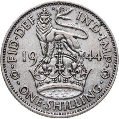 купить Великобритания 1 шиллинг (shilling) 1944 Английский шиллинг - лев, стоящий на короне