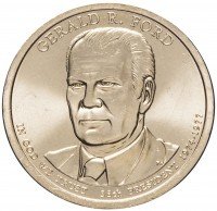 Купить США 1 доллар 2016 P "38-й президент США - Джеральд Форд"