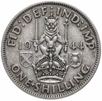 Купить Великобритания 1 шиллинг (shilling) 1944 Шотландский шиллинг - лев, сидящий на короне
